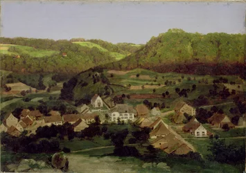 Ansicht des Dorfes Tenniken, 1846